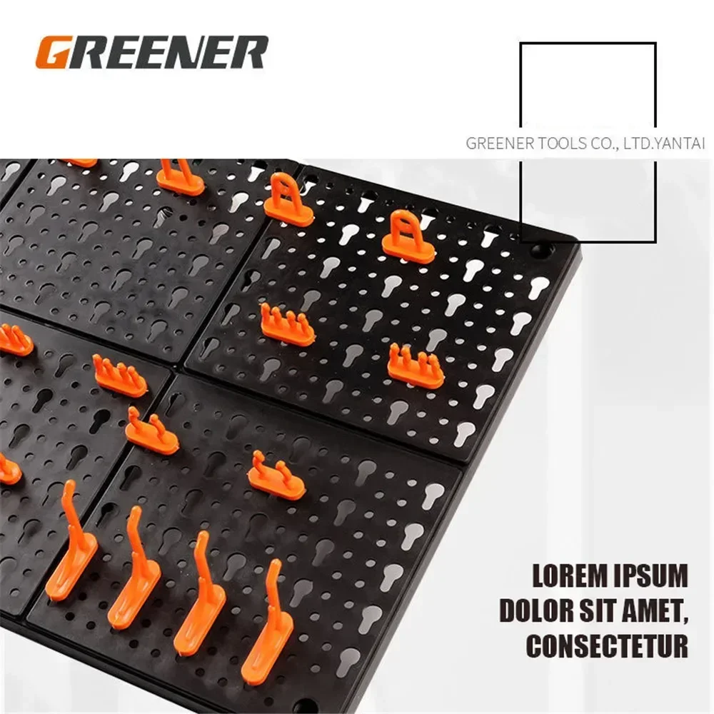 Tool Organizer Hardware Garage Tool Board Wall-Mounted Tool Hanging Board ToolBox with Hook Workshop Storage Rack Parts Storage Box Car