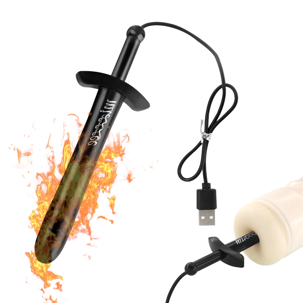 Male masturbation aid USB Heating Rod Rapid Heating Degree Sex Dolls Silicone Vagina Pussy Sex Toys Accessory Male Masturbation Aid Warmer Stick