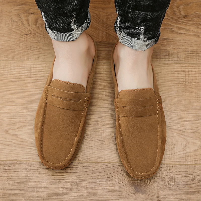 Wildleder-Slipper für Herren, modische, bequeme Halbschuhe, bequeme Freizeitschuhe, atmungsaktive Wanderschuhe – Detail 14