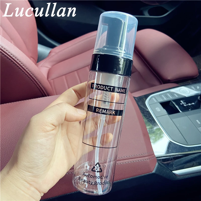 Lucullan 세차 샴푸 컨테이너 희석 리필 병 200ML 프레스 헤드 휴대용 PET 디스펜서 병