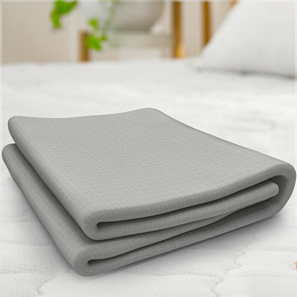 Astarexin Earthing Fitted Sheet Organic Cotton With Conductive Silver Fiber Grounding Bed Sheet Fitted Sheet For Nature Wellness 5