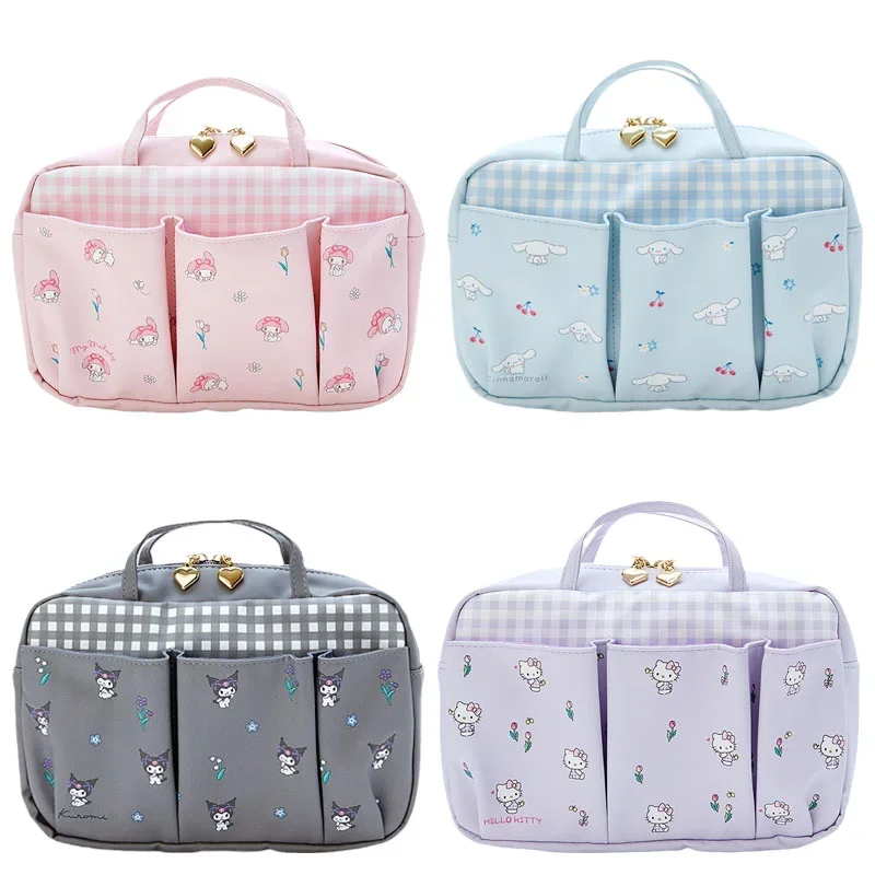 

Милая мультяшная Sanrioed My Melody Cinnamoroll Kuromi Hellokittys ручная сумка Kawaii портативная вместительная косметичка для хранения подарок