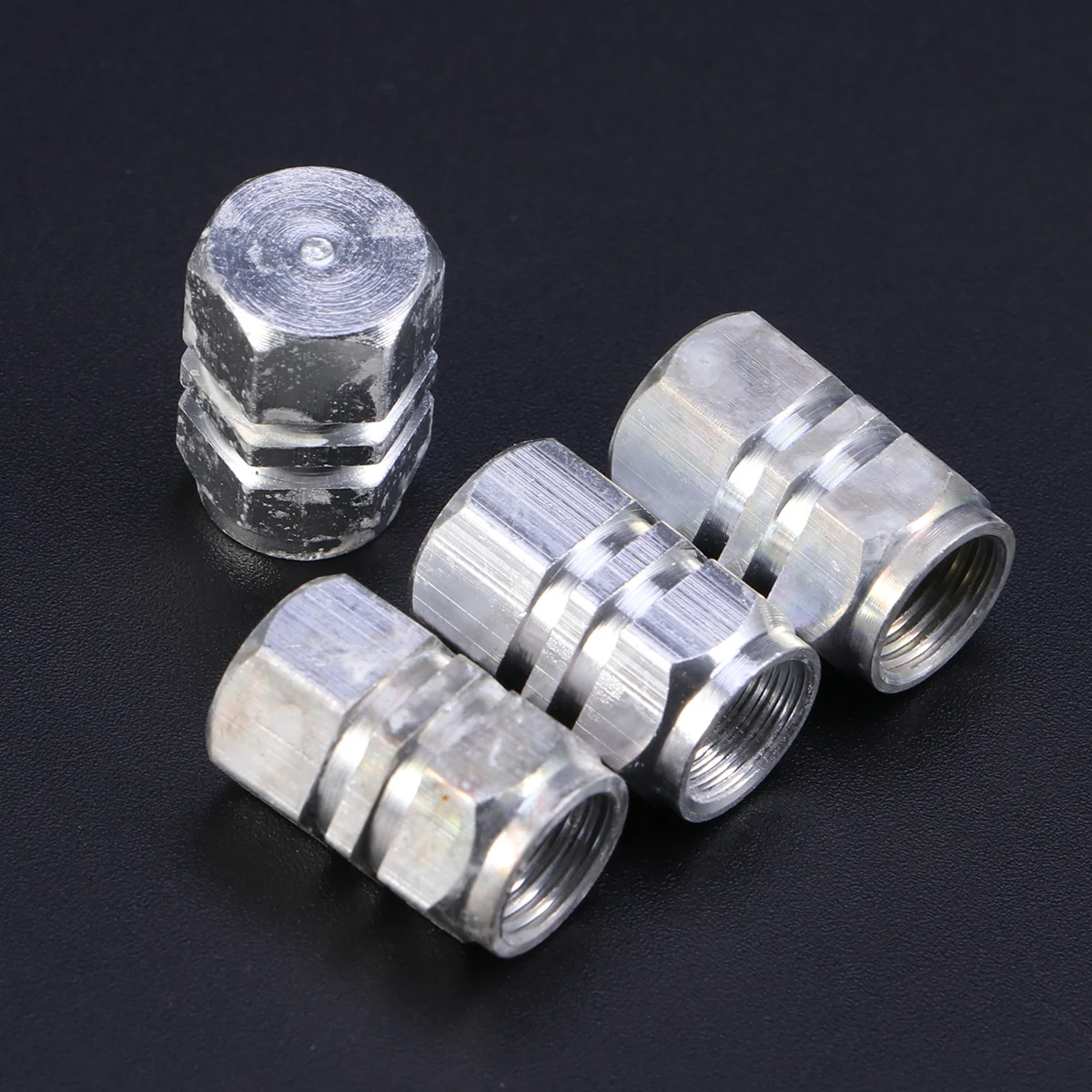 

4pcs Alloy Car Tire Stem Caps Schrader Caps Dust Covers for Bike Auto SUV Truck Motorcycle