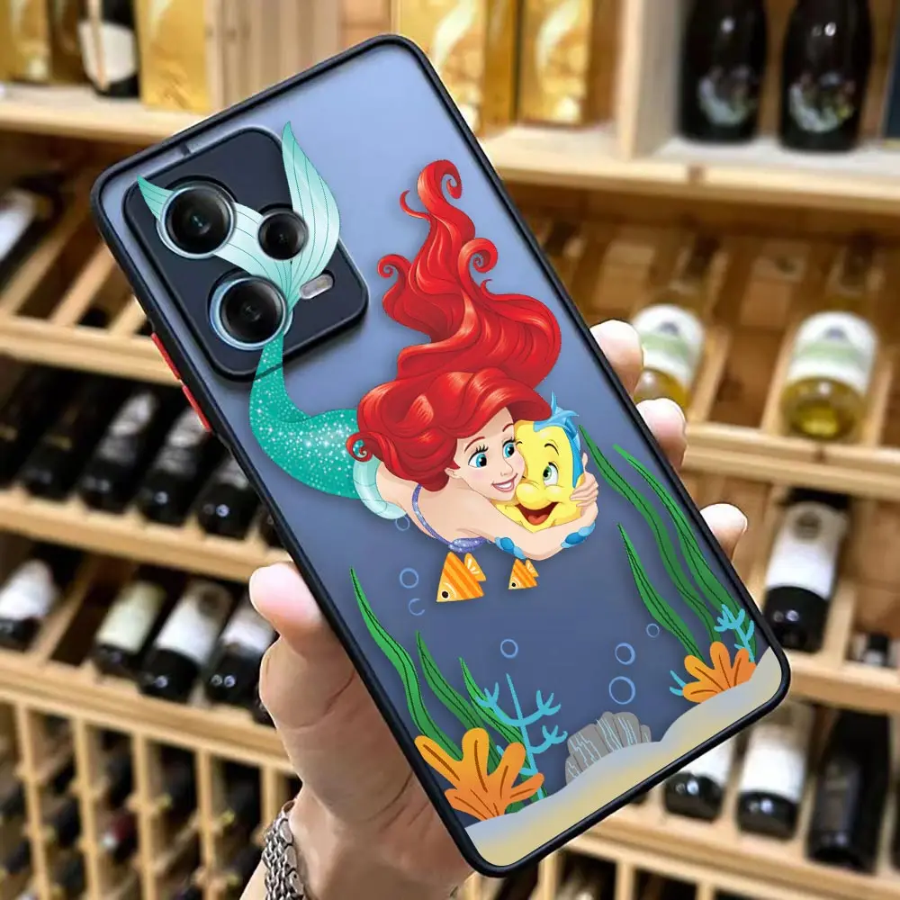 thumbnail image 1 of Matte Case for Redmi NOTE 12 11 10 11S 10S 9 9S 9T 8 7 6 5 4 3PRO PLUS 4G 5G Case Funda Coque Capa Shell Anime Mermaid Princess, 1 of 5
