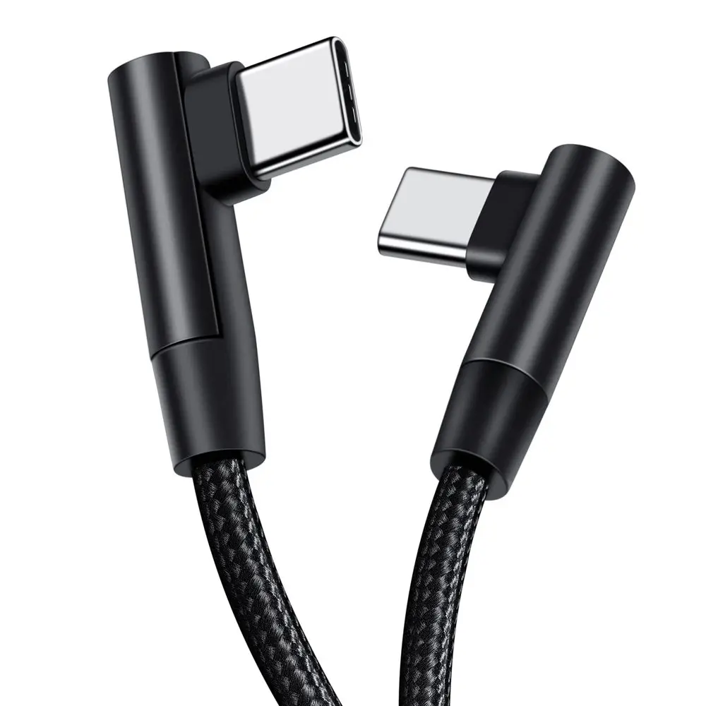 PD 고속 충전 라인 USB C에서 USB C 타입 케이블, 직각 와이어, 90 도 데이터 케이블, 노트북 휴대폰용, 60W