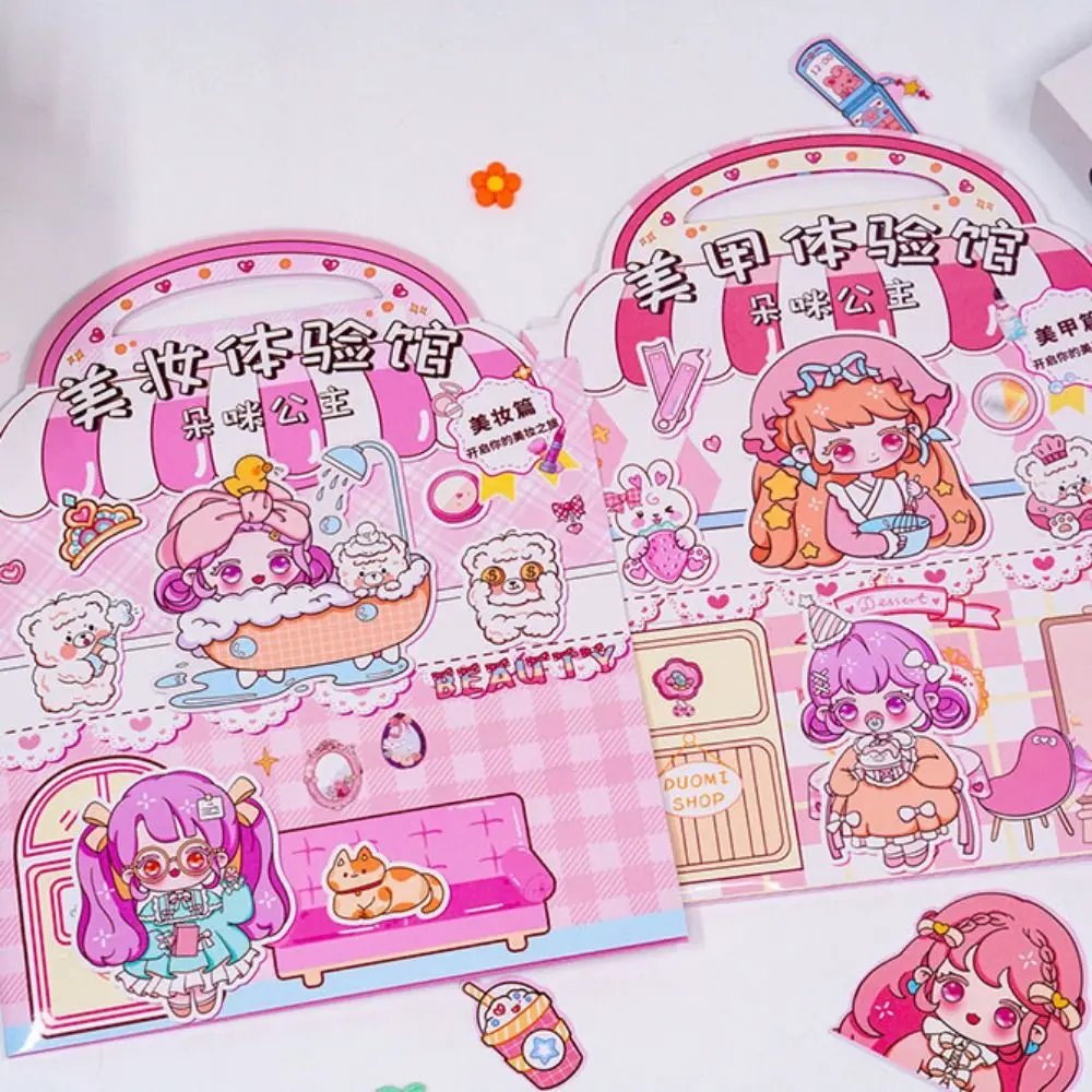 Prego Experience Hall Princesa Quiet Book, Beanie Book, Nail Shop, brinquedo artesanal, brinquedo de cabelo, Material Pack