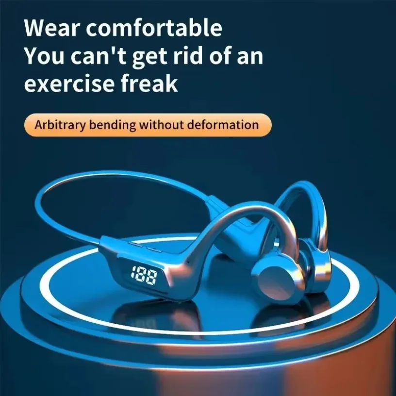 VIKEFON Air Bone Conduction Headphones Tf Card Digital Display Fone Headset Hands-free Call Auriculares Sports Open-ear Earphone 6