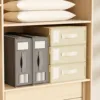Creative Bed Sheet Storage Box Clothing Fabric Sheet 4-piece Organizer Wardrobe Blanket Quilt Cover Non-woven Storage Box 2