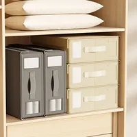 Creative Bed Sheet Storage Box Clothing Fabric Sheet 4-piece Organizer Wardrobe Blanket Quilt Cover Non-woven Storage Box 2