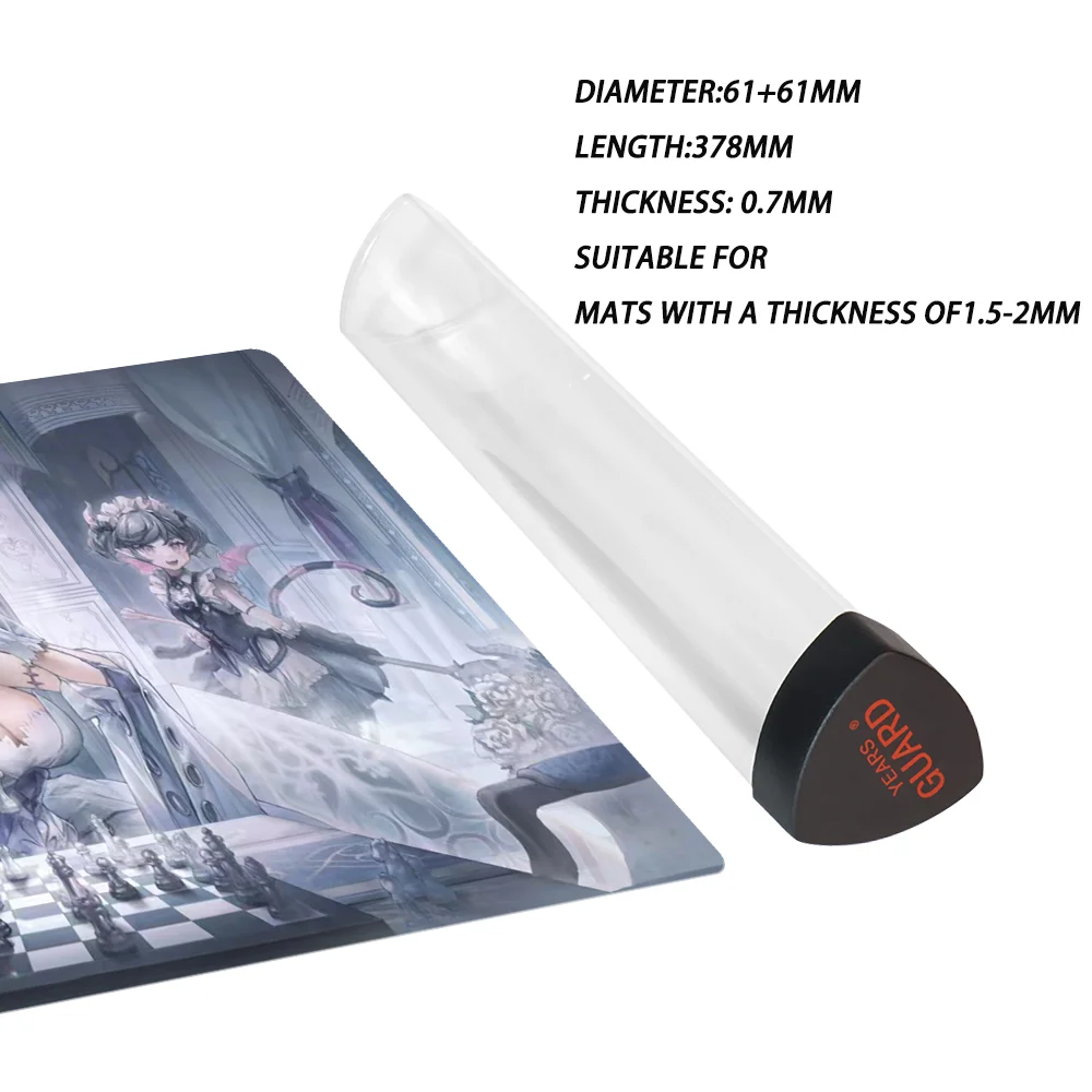 Cylindrical/Prism-Shaped Playmat Tube for MGT YGO DTCG Playmat Will Not Roll off Surface Games Pad Canister board games