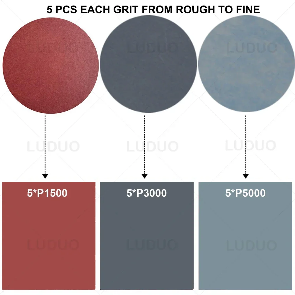 Comprehensive Car Headlight Restoration Sanding Kit with Polishing Discs