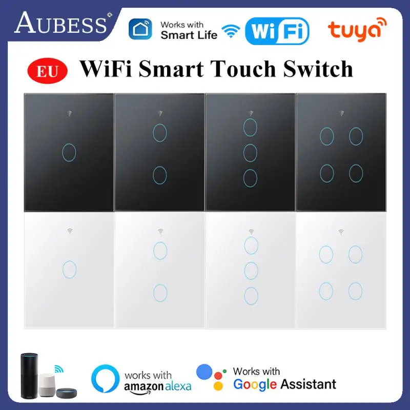 

TUYA WiFi Smart Touch Switch Home Light Wall Button Smart Home Automation Work With Alexa And Google Home Assistant EU Standard