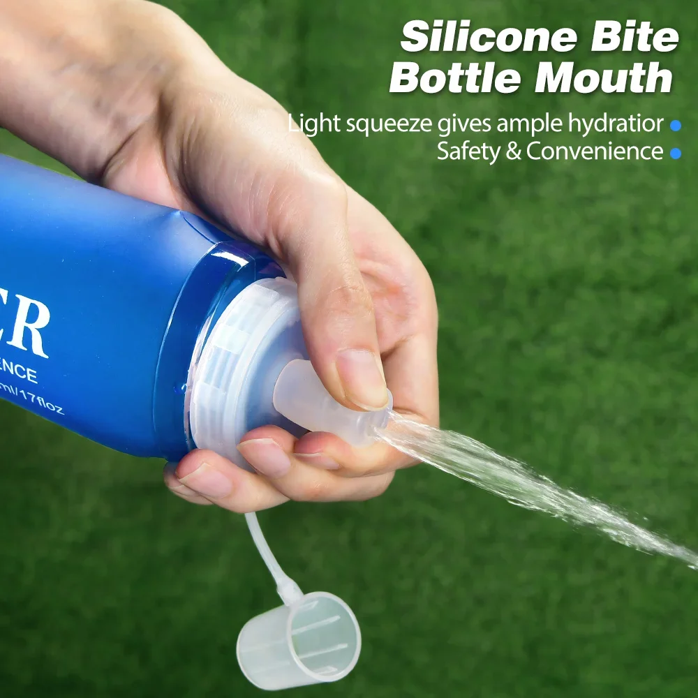 Sports water bottle 300/500ML TPU folding soft bottle outdoor sport water bag collapsible running camping
