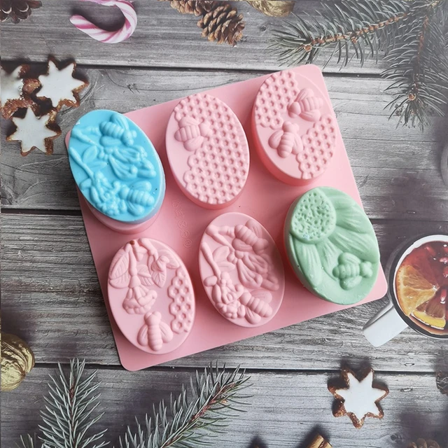 PRZY Six Holes Honeycomb Mold Silicone Soap Mould Handmade Soap