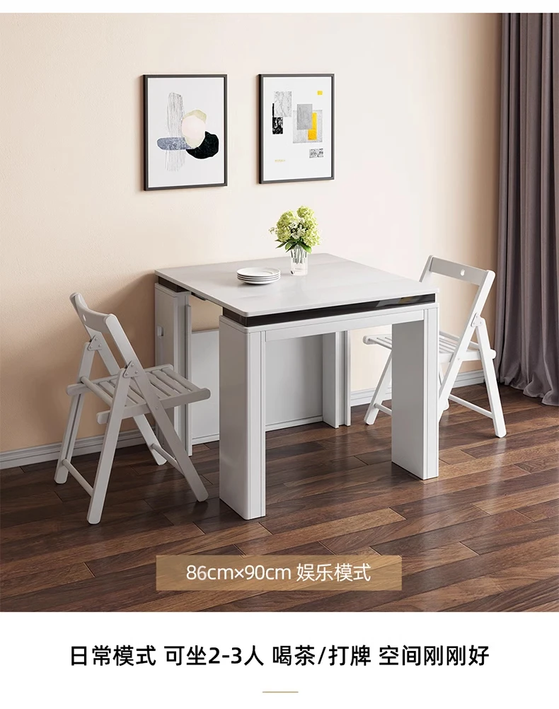 Description Picture 5 of itemModern Extendable Dining Table Rectangle Sideboard With Storage Mesas De Comedor Home Furniture