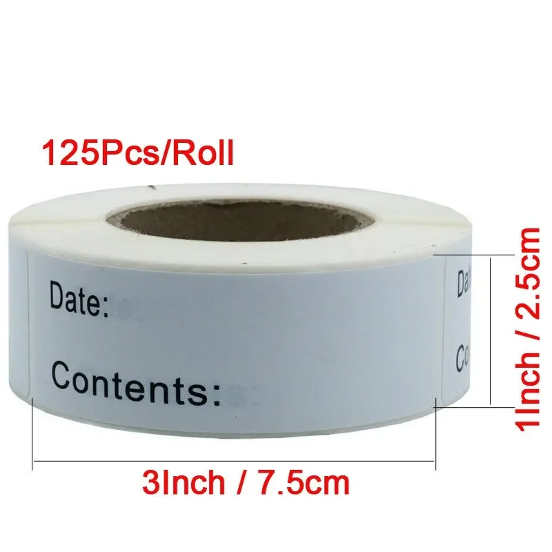 Label Stickers 1 Roll Of Date Labels For Food Storage Labels Date Content Home Kitchen Packaging Condiments Mark