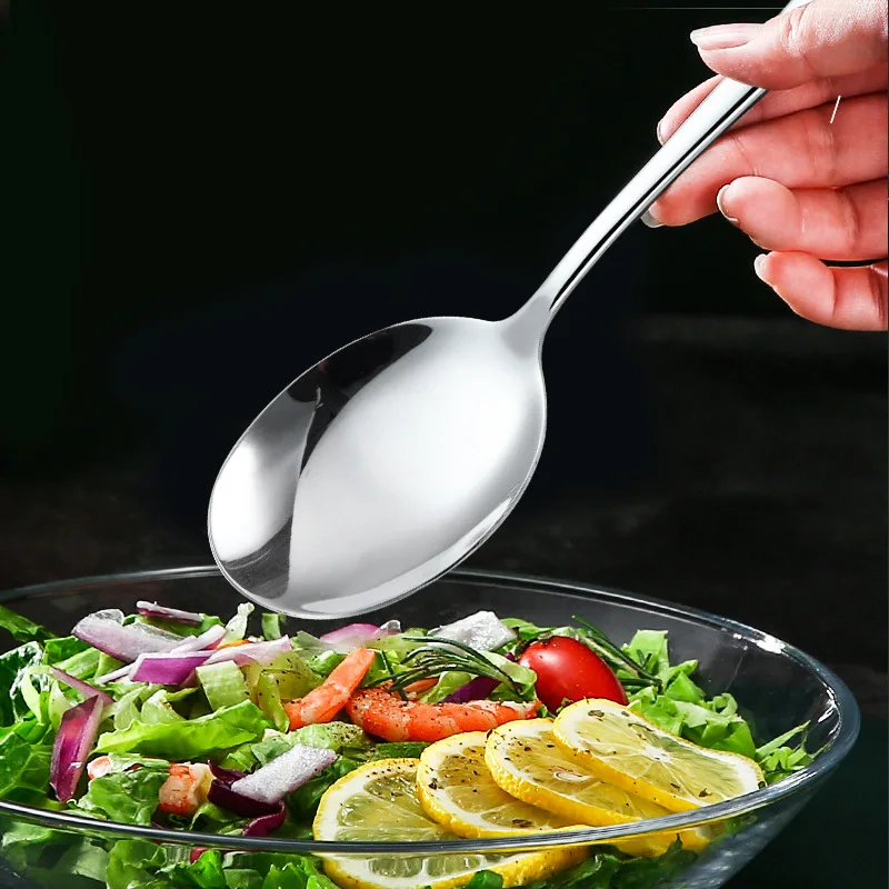 Description Picture 6 of itemStainless Steel Serving Spoon and Fork Chopsticks Cutlery Sets for Buffet Long Handle Home Dinnerware Tableware Kitchen Utensils