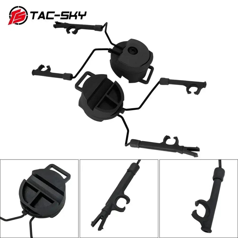 TAC-SKY COMTAC II Noise Reduction Pickup Tactical Hunting Shooting Headset & Tactical PTT U94 PTT & ARC Track Comtac Bracket