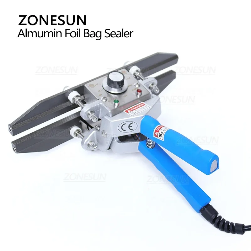 ZONESUN Direct-heat Plier Portable Impulse Heat Sealing Machin Composite Aluminum Foil Pouch Foil Bag Sealer ZS-FKR200C 5