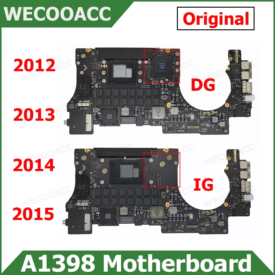 A1398 Motherboard CPU i7 8GB 16GB For MacBook Pro Retina 15 A1398 Logic Board 2012 2013