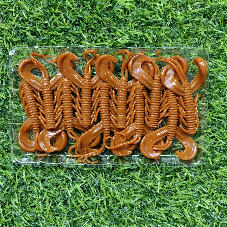 Swolfy 40 stücke 7cm 1,8g schwimmende weiche Garnelen weiche Langusten Köder schwimmende ned Rig Drop Shot Garnelen köder – Detail 10