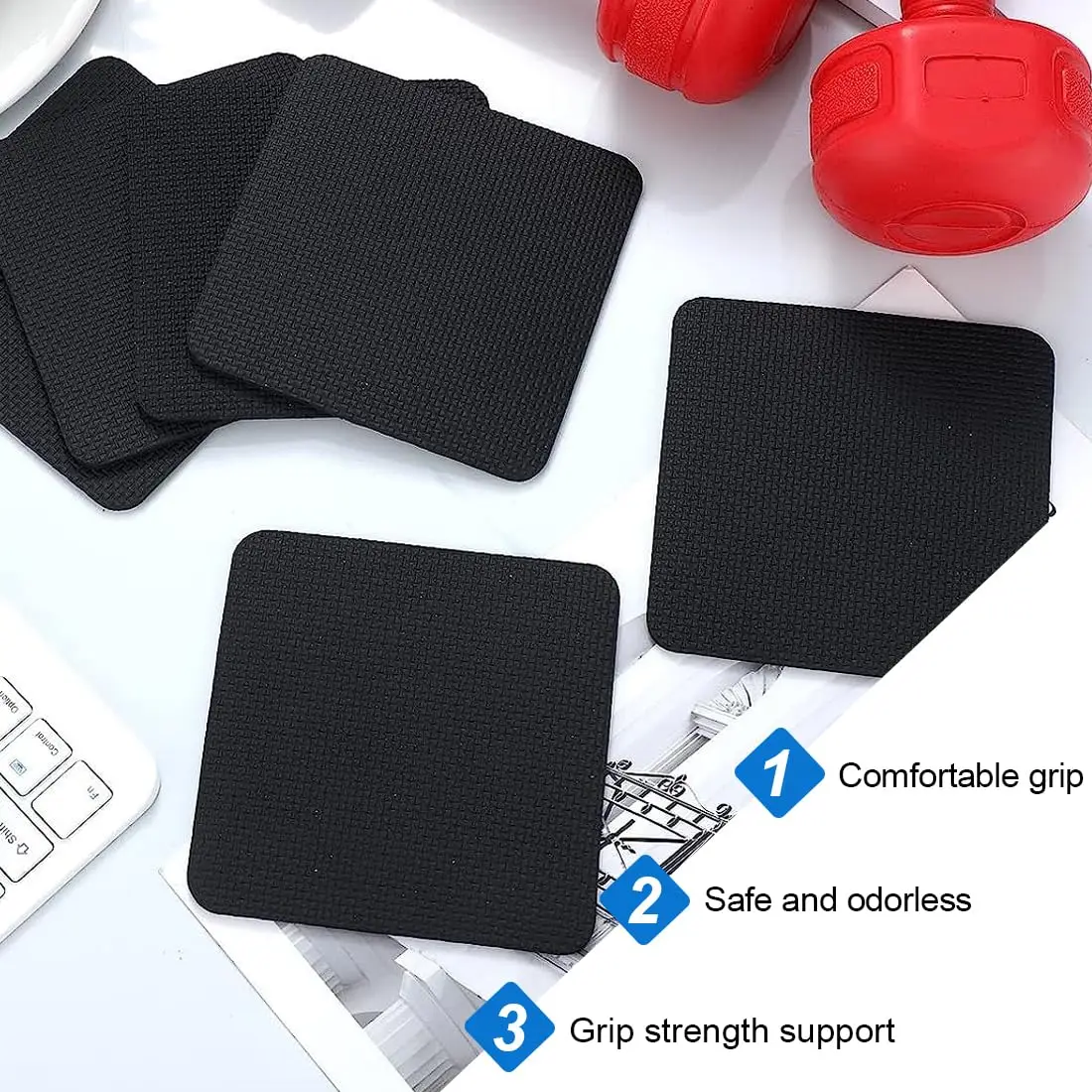 10Pcs Lifting Grips Pads Gym Workout Gloves Pull up Neoprene Comfort Weightlifting Hand Grips for Men & Women No Sweaty Hands 5