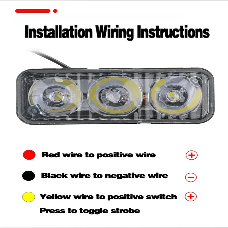 Car LED DRL Light 12V