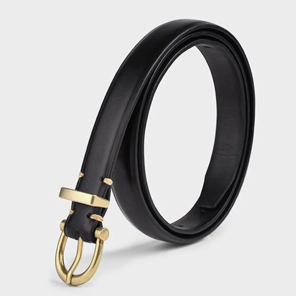 

New Genuine Leather Narrow Women's Belt Korean Edition High Quality Daily Decorative Pants Belt For Middle And Young People
