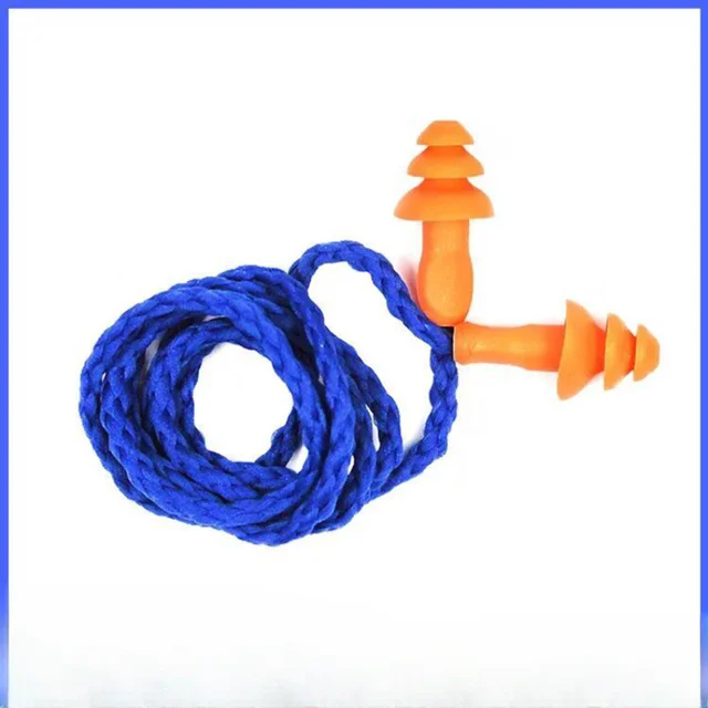 10Pcs Soft Silicone Corded Ear Plug Protector Reusable Hearing Protection Noise Reduction Safe Work Comfortable Earplugs Earmuff 2