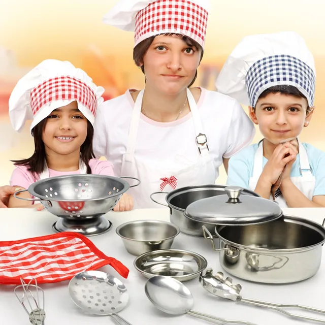 Chef Cocinita NiÃ±o Cocinero Cocina De Chef Para NiÃ±os Vajilla