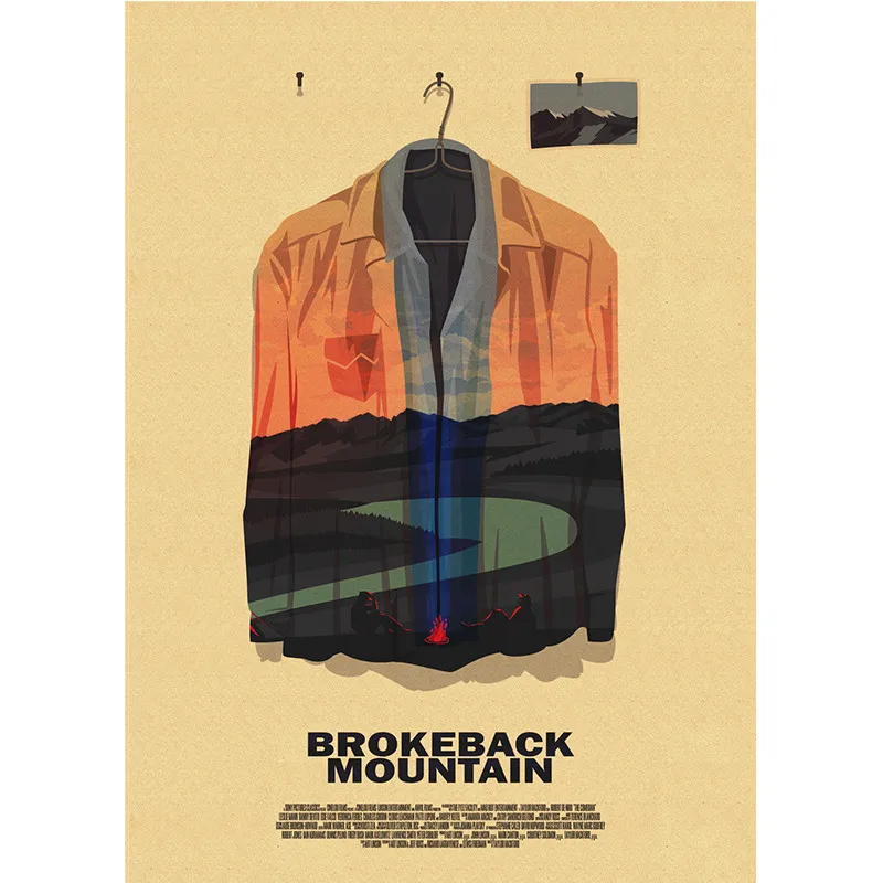 Brokeback Mountain Classic Movie Kraft Paper Poster Bar Cafe Living Room Dining room Wall