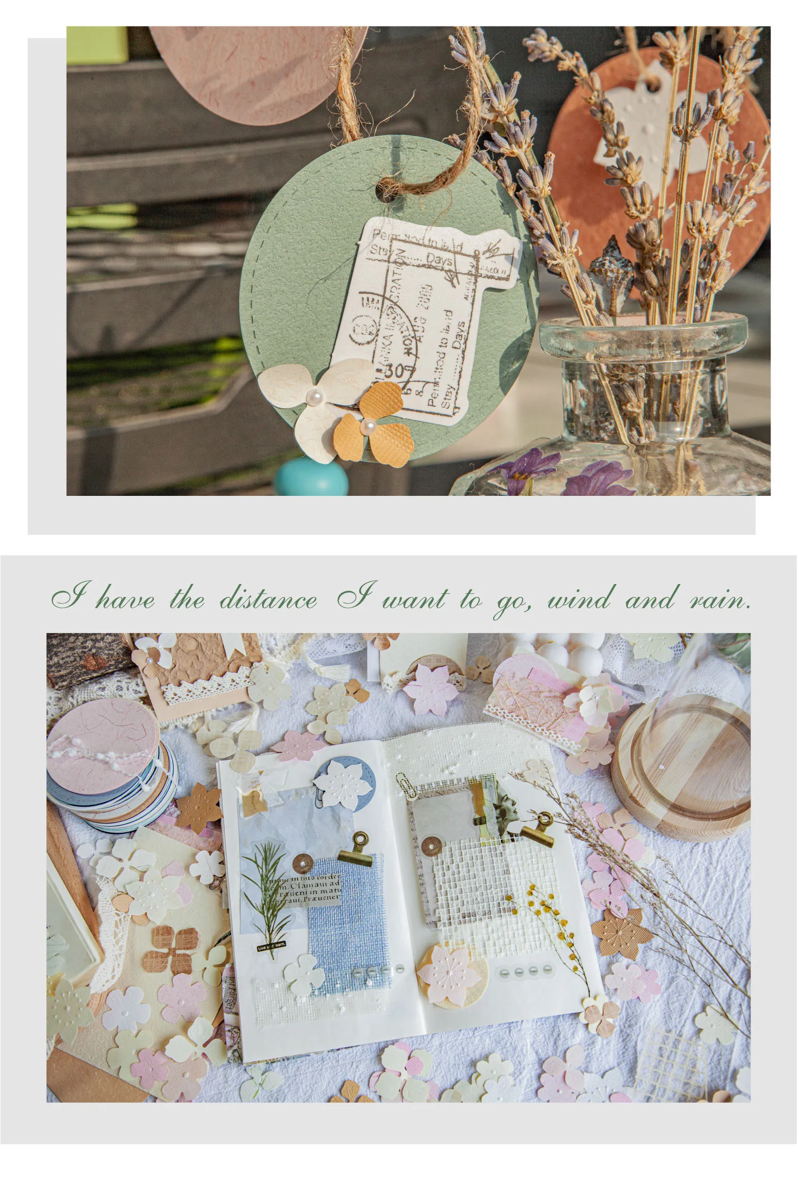 Yoofun 50 teile/paket kreatives, speziell geformtes Blumen material papier für Scrap booking Journal Dekor Bastel karten herstellung Zubehör – Detail 5