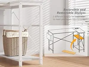 Reversible and Removable Shelves