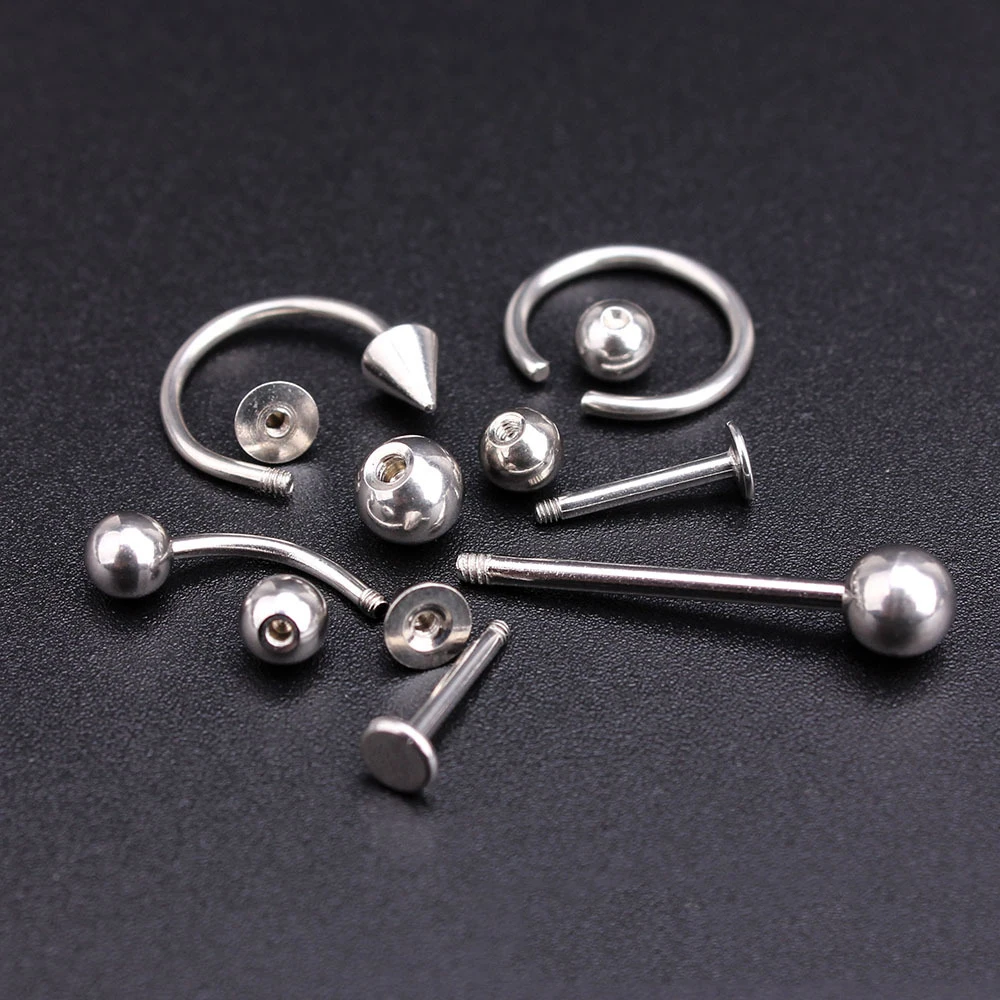 10pcs/lot Metal Curve Nail Charms Piercing Design Ring Jewelry Hand Drill Punk Style Nails Art Decoration 2