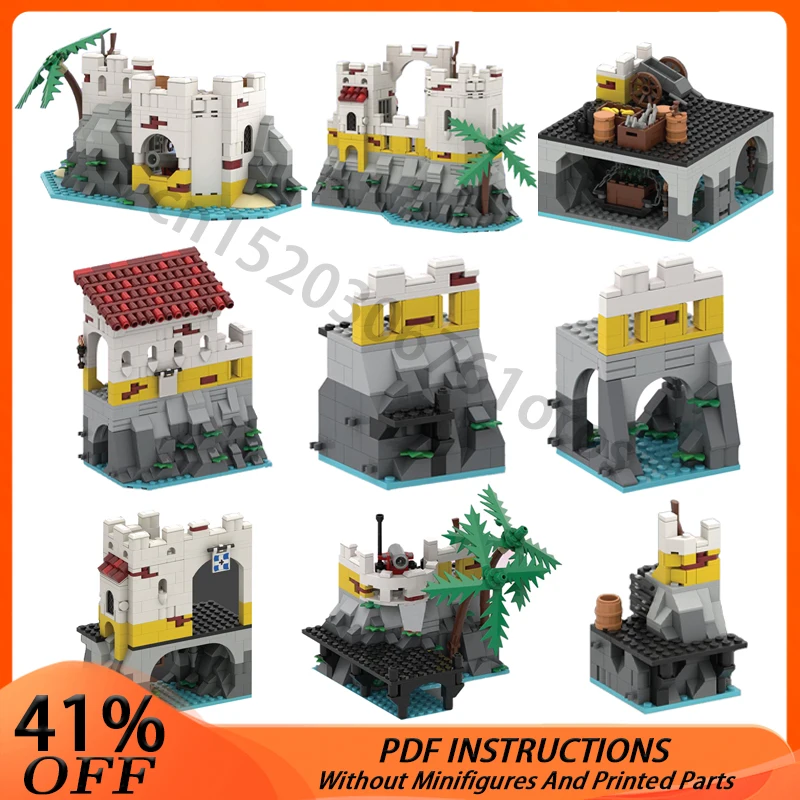 Moc Eldorado Fortress Dock Armory Cave Wall Torre Centrale Espansione Grotta Centrale 10320 Building Blocks Imperial Pirates Bricks