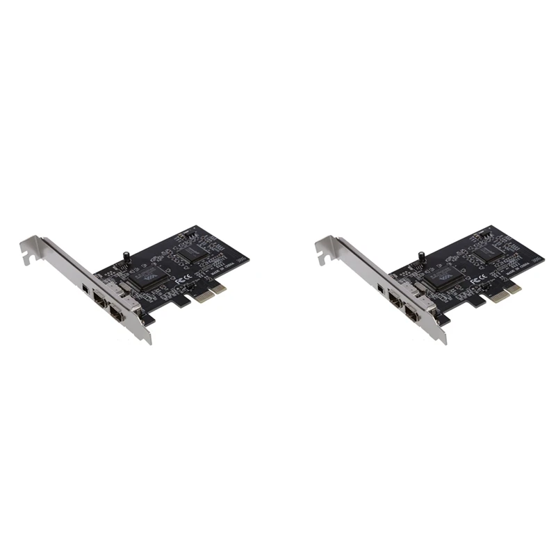 

2X PCI Express X1 PCI-E Firewire 1394A IEEE1394 Controller Card 3 Port For Desktop