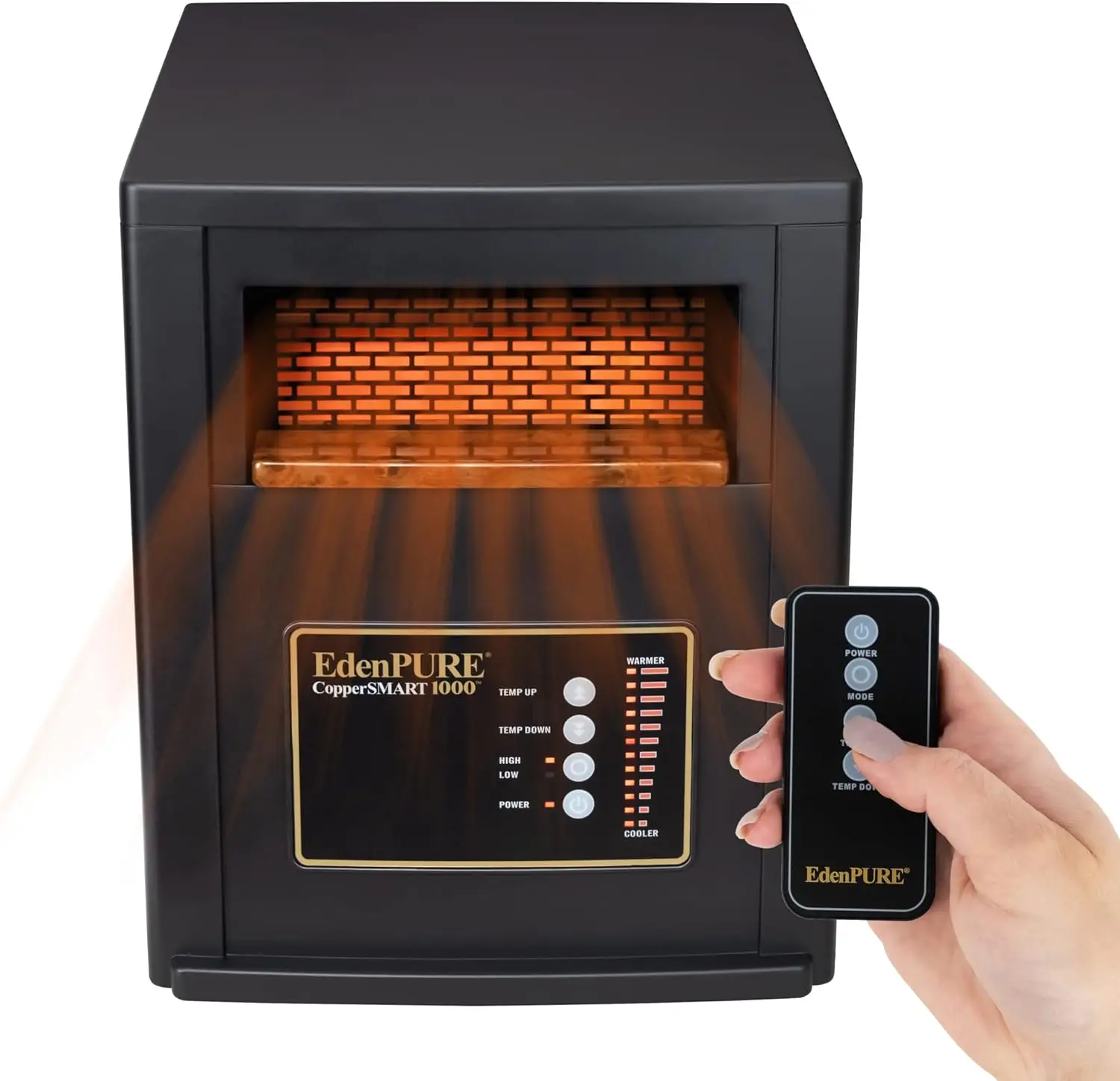 CopperSMART Electric Space Heater-ETL Listed 1000 to 1500 Watt Portable Heater for Large and Small Rooms Energy Efficient