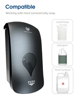 1000ML Foaming Hand SOAP Dispenser Wall Mount ห้องครัวห้องน้ํา Liquid Foam SOAP Dispenser สีขาวสีดําเครื่องจ่ายสบู่พลาสติก 5