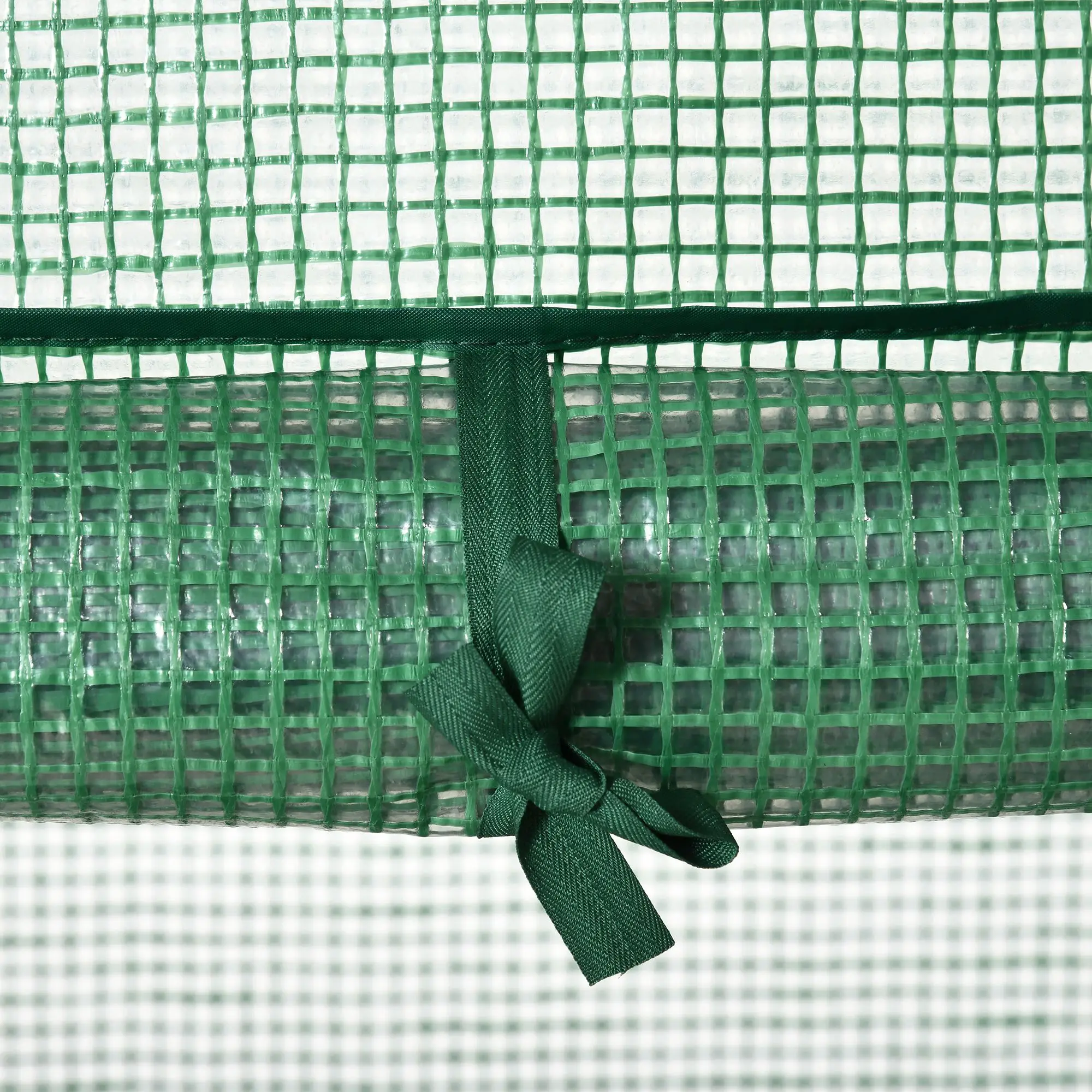 Mini-Gewächshaus mit Folienabdeckung, 3 Ebenen, Rolltür, grün 69×49×125cm für Gartenliebhaber – Detail 8