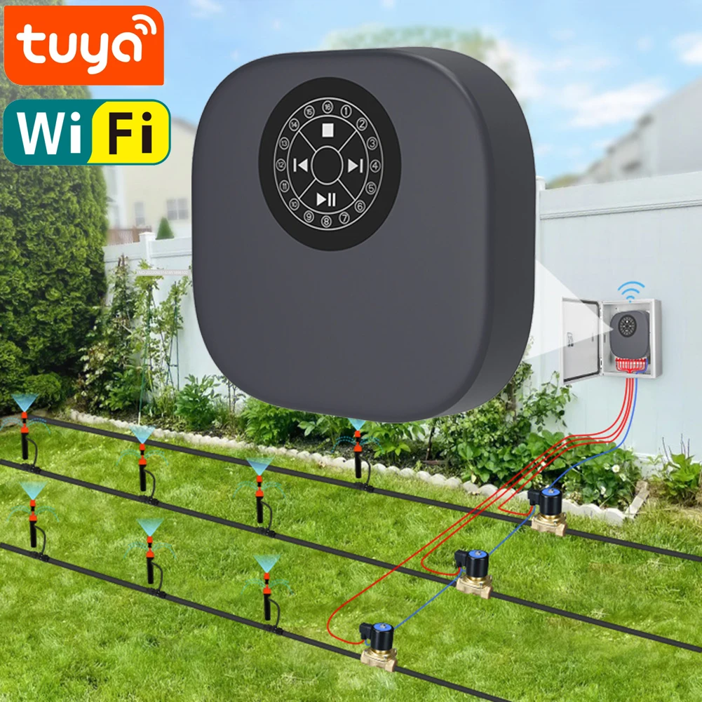 

Tuya Wifi Automatic Watering Timer Sprinkler ZfdsadgsgController Smart Watering Timer 16 Zones Garden Irrigation Watering Device