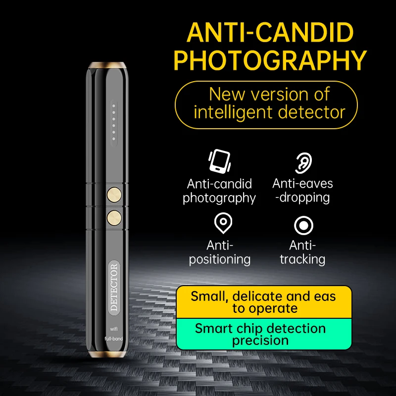 Hidden Spy Camera Detector Security Protection Anti Spy Gadget GPS Tracker Finder Bug Detector Wireless Signal Infrared Scanner