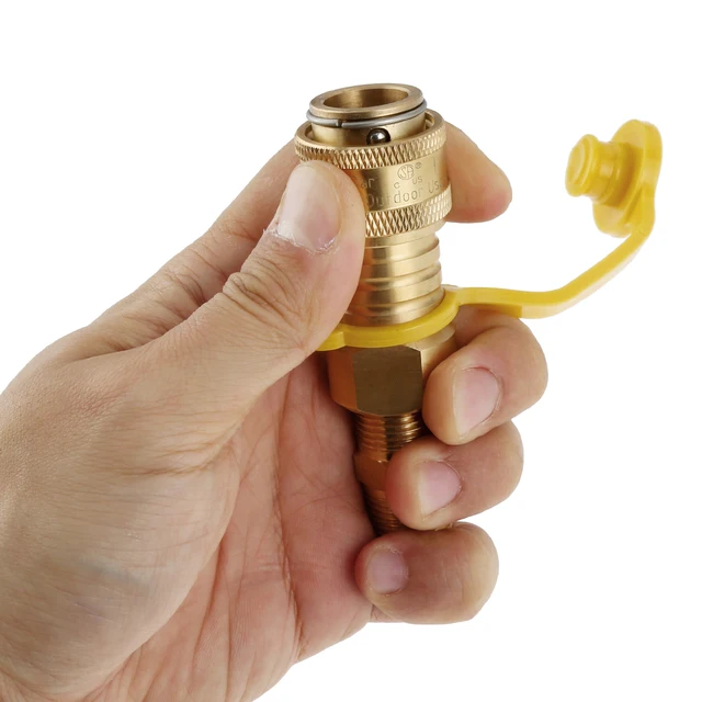 3/8 Hüvelykes Földgáz Gyors Csatlakozás Illesztő Készlet Sárgaréz Propán Adapter "Npt Hím Fáklya Grill Fűtő Kandalló Lakófutó Csere - Image 5