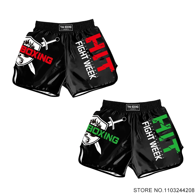 

Boxing Shorts Child Men Women Muay Thai Shorts Breathable Satin Combat Kickboxing Fight Pants Martial Arts Grappling Fight Wear