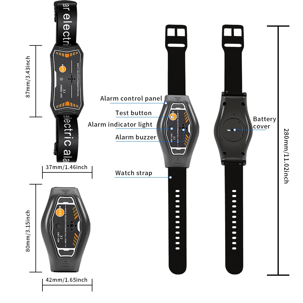 SNAKOL SK9060AH 고전압 전기 감지기 1KV-500kv 비접촉식 고전압 접근 전기 경보기 (음향 및 시각 경고 기능 포함)