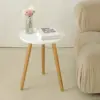 Small End Table for Living Room, Modern Wood Accent Table Coffee Side Table with Wood Legs for Small Space, Easy Assembly 5