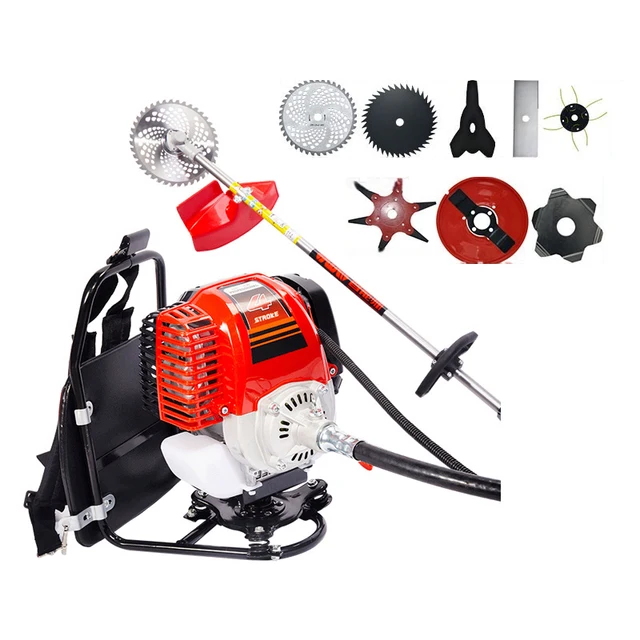Gasoline Engine 4 Stroke Lawn Mower Backpack Weeder Grass Cutter Eradicator Agricultural Multi-Functional Garden Harvesting Tool 1