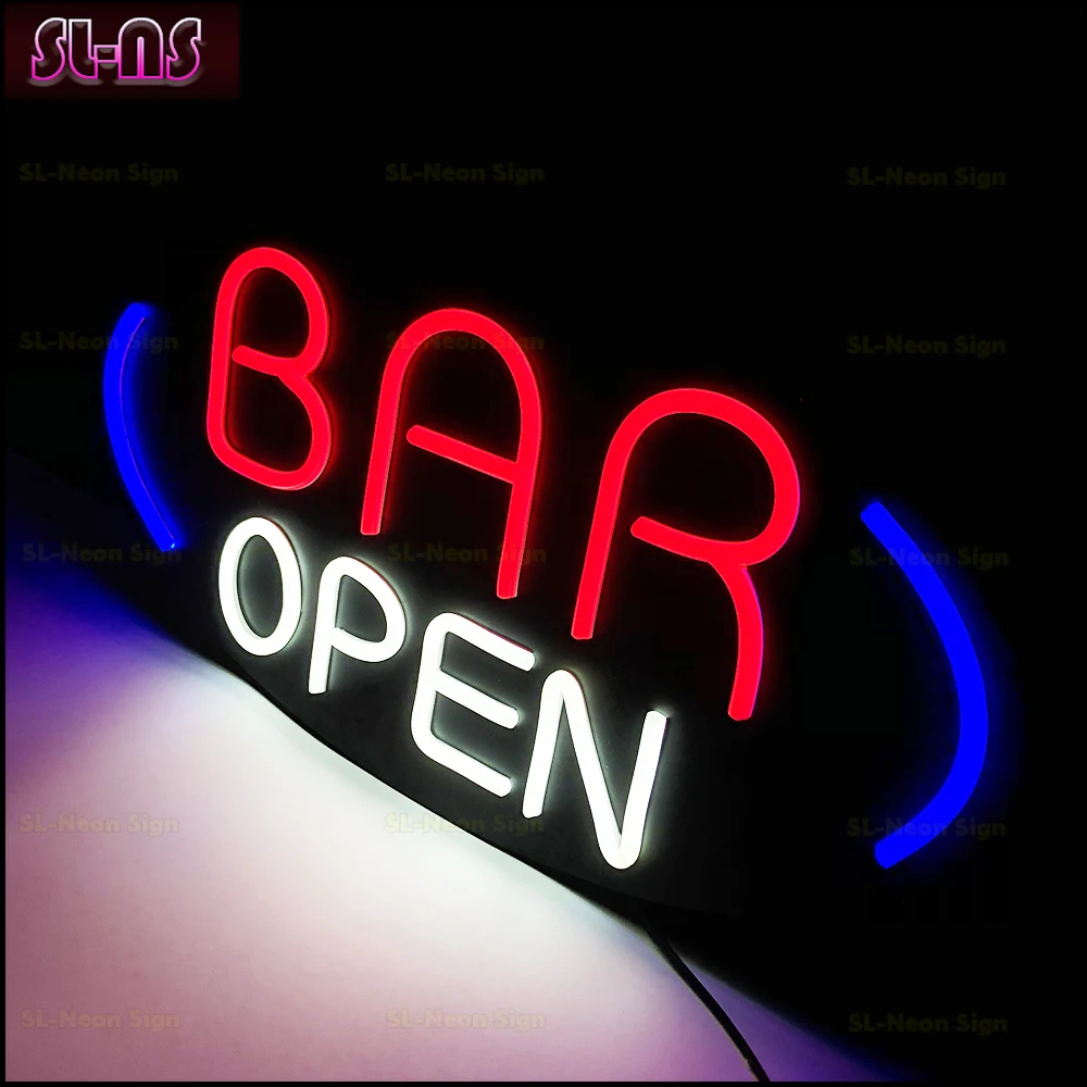 OPEN Neon Sign Light LED Wall Decoration Neon Lamp Bedroom Home Party Commercial Lighting Colorful Tube Club KTV Night Light OPE