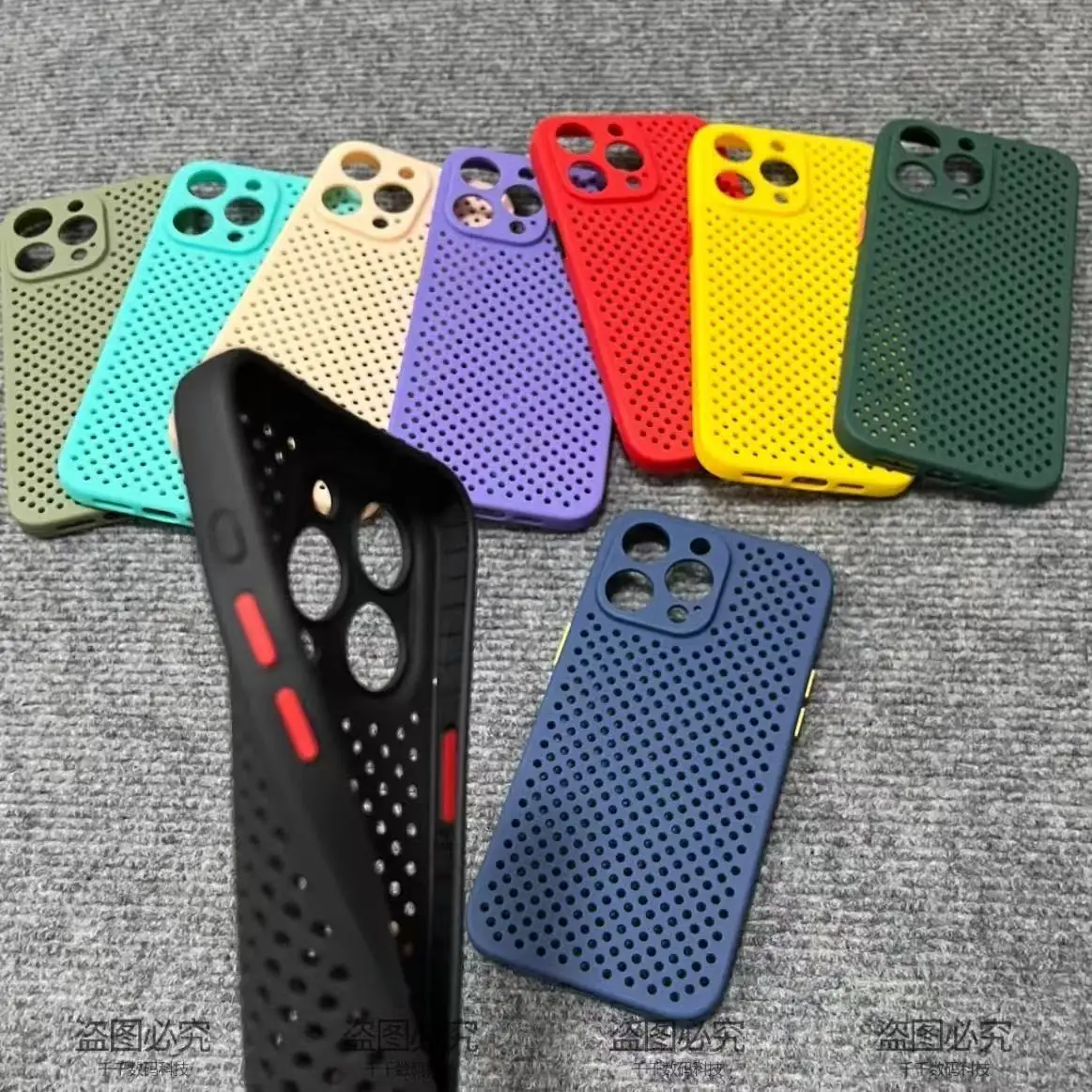 Summer Ventilated TPU Soft Shell Protective Phone Case - Mesh Breathable Design