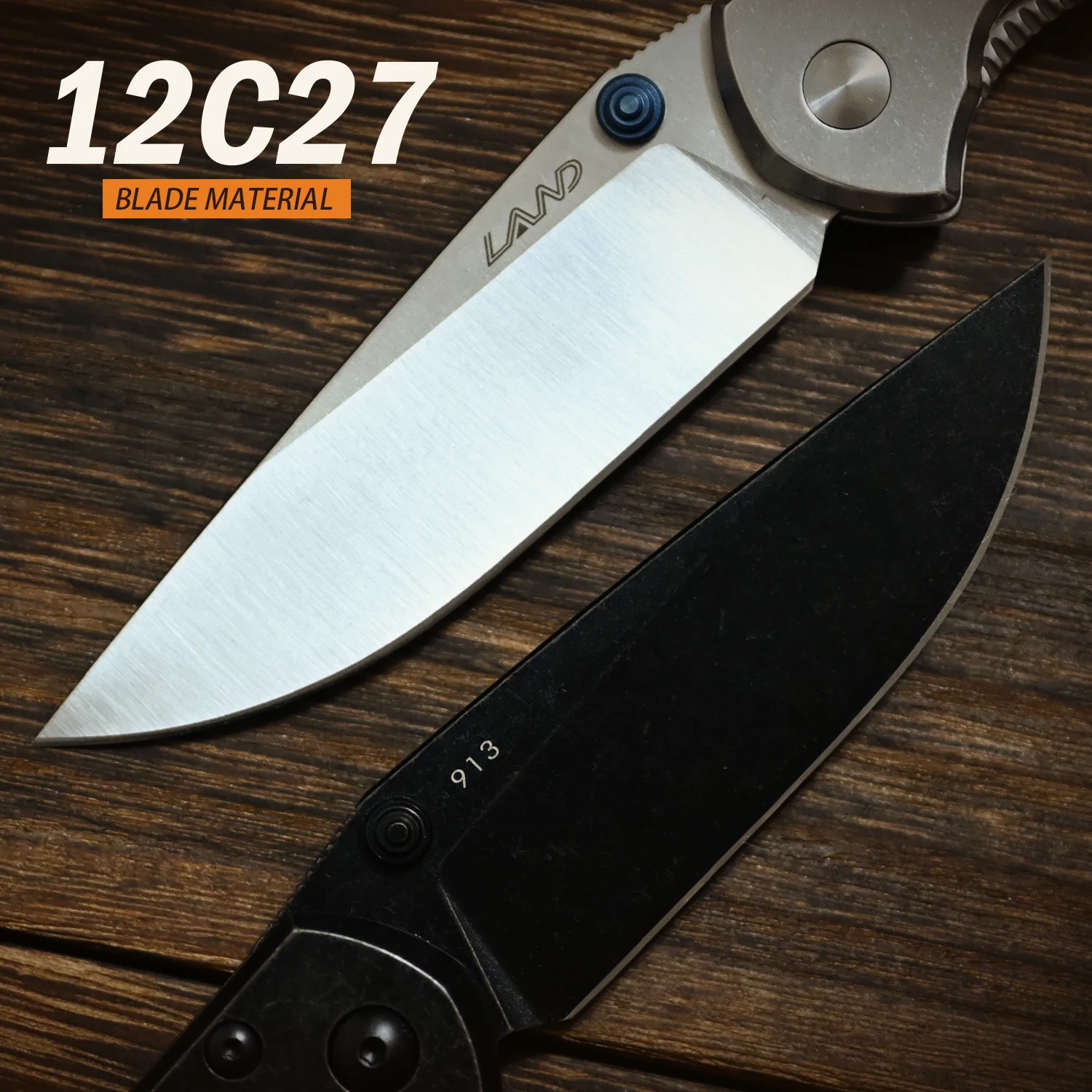 LAND 910 kieszonkowy nóż składany 12C27 ostrze ze stali