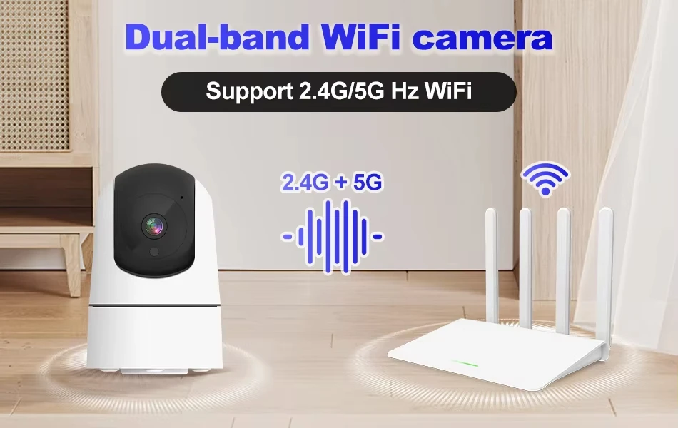 dual band 2 4g and 5g wifi security camera